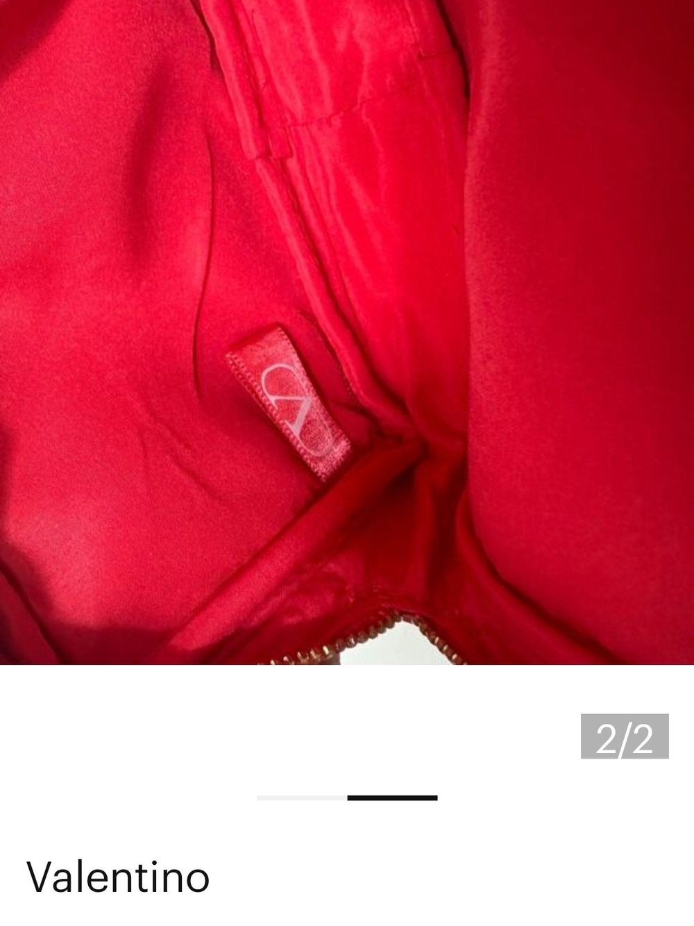 Valentino Bright Red Zip Wristlet with Gold Hardware Nwt - Picture 3 of 7